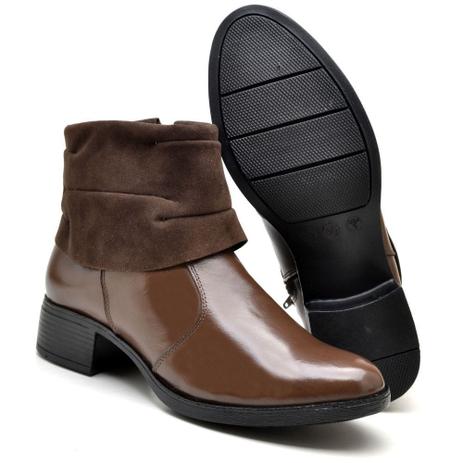bota feminina cano curto forrada