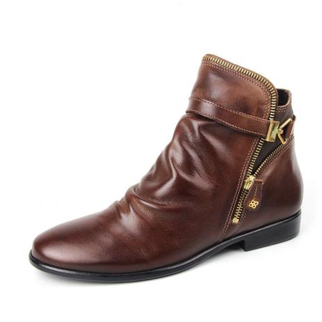 botas femininas cano curto perlatto