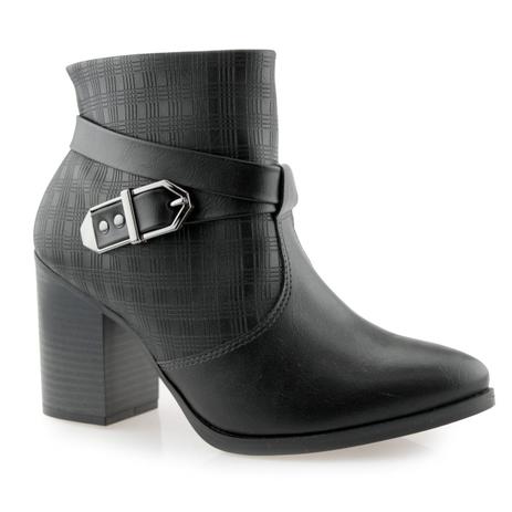 bota preta cano curto salto alto