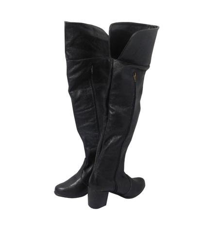 bota de couro feminina over