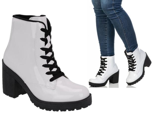 botas femininas cano curto branca