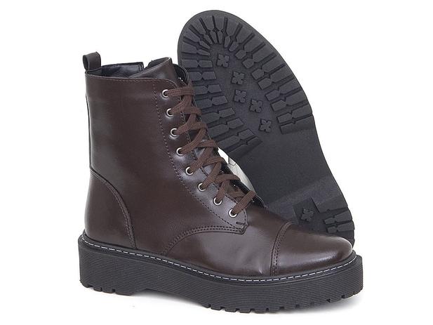 bota feminina coturno tratorada
