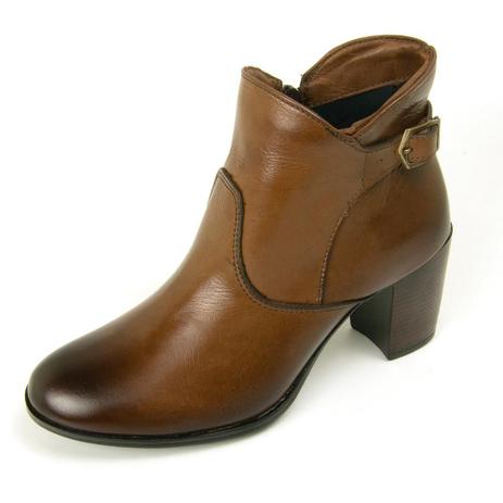 bota feminina cano curto bico redondo