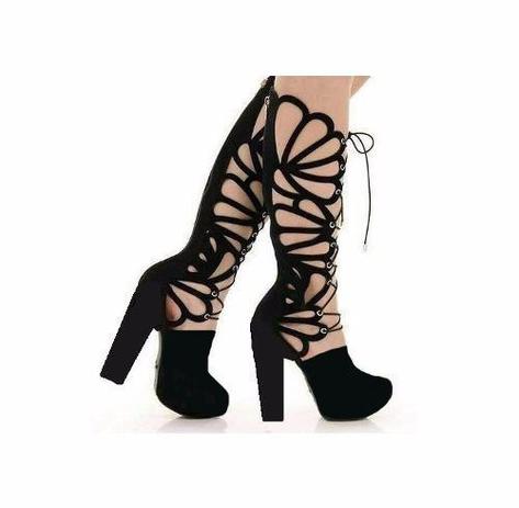 bota gladiadora salto alto