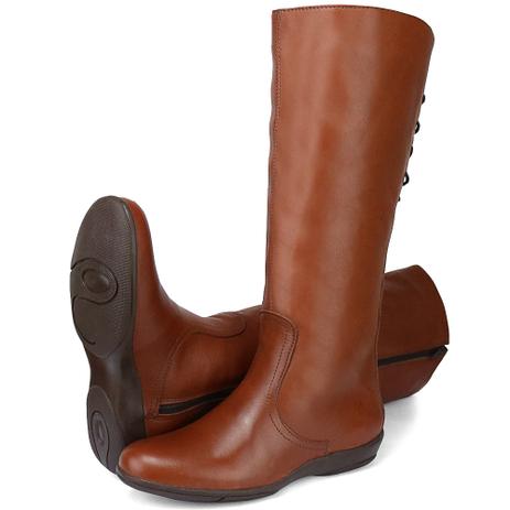 bota feminina cano medio rasteira