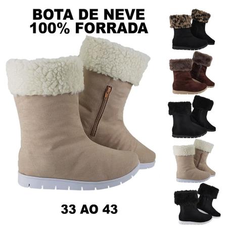 bota feminina com la dentro