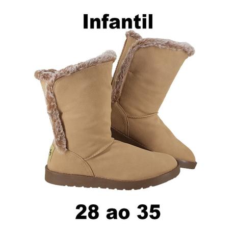 bota de pelo infantil