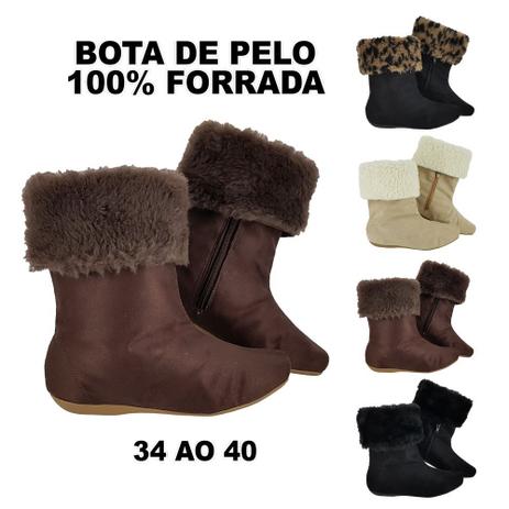 bota pelinho feminina