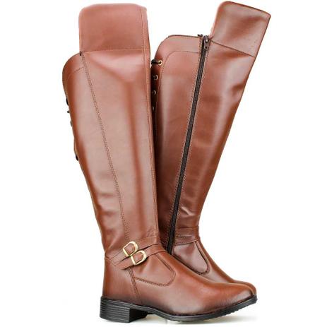 bota com cadarço cano longo