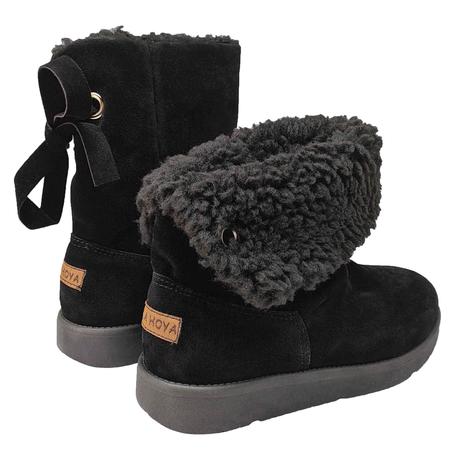 Bota Feminina Para Inverno Neve Preta Cano Curto Forrada C/ Lã Preta - Fabricação Artesanal Menor preço em Bota Feminina Para Inverno Neve Preta Cano Curto Forrada C/ Lã Preta - Fabricação Artesanal