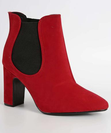 Compre Bota Vizzano Camurça Vermelha Vizzano Online