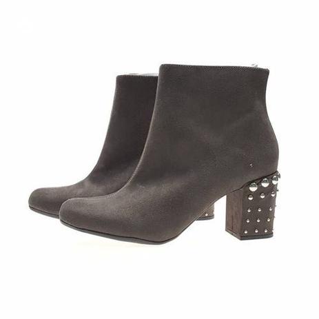 botas femininas cano curto veludo