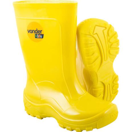 Bota Infantil Amarela PVC com Forro Tam. 26/27 Vonder - Bota Infantil -  Magazine Luiza