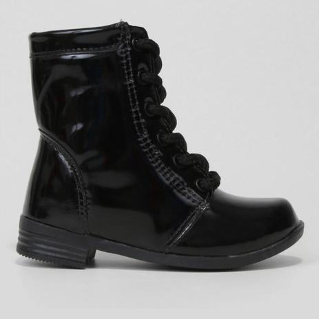 Bota Infantil Coturno Cano Curto Bella Ninna Verniz Feminina Menor preço em Bota Infantil Coturno Cano Curto Bella Ninna Verniz Feminina