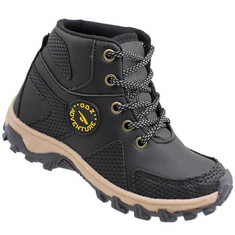 Bota Infantil Gibizinho Adventure Masculina Preta Coturno - Coturno Infantil  - Magazine Luiza