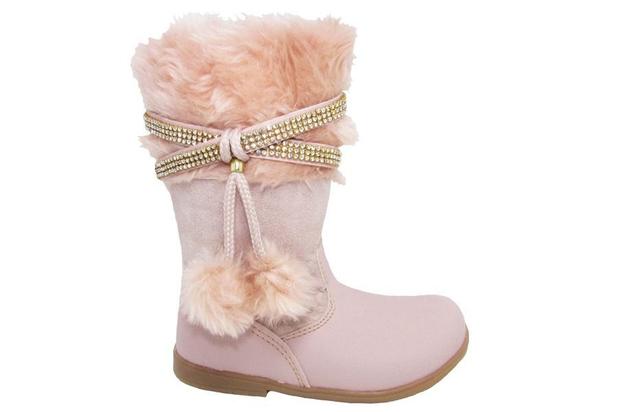 Bota Infantil Rosa Pelúcia Cano Longo Ortobaby Menor preço com cupom