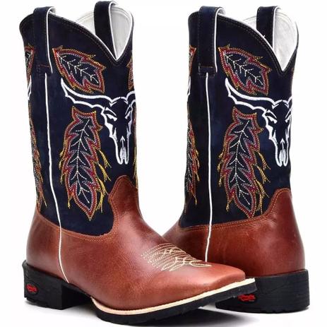 botas masculinas couro bico quadrado