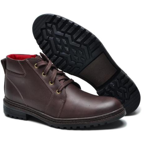 Bota Masculina Coturno Couro Lisa Tratorada Urbana Conforto - Ókier -  Coturno Masculino - Magazine Luiza