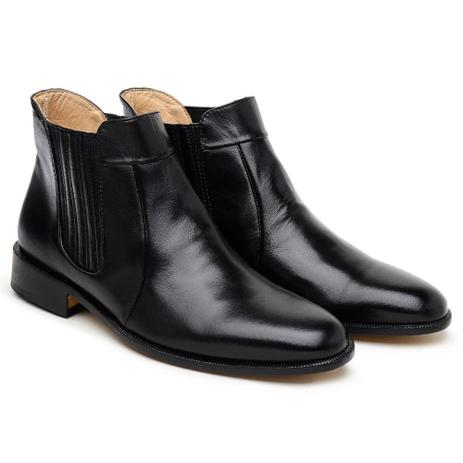Bota Texana Masculina Bico Quadrado Lisa Couro Crazy Horse Café - JMCOUNTRY
