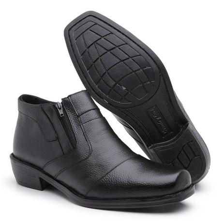 bota de couro masculina social