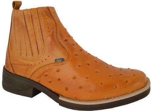Bota Masculina Tradicional Couro Avestruz 4ssss - Bota Masculina - Magazine Luiza