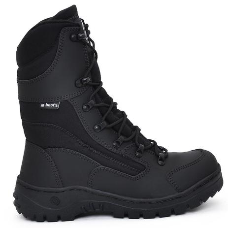 Bota Militar Combat - Couro Preto Fosco - mboots - Outros Moda e Acessórios  - Magazine Luiza