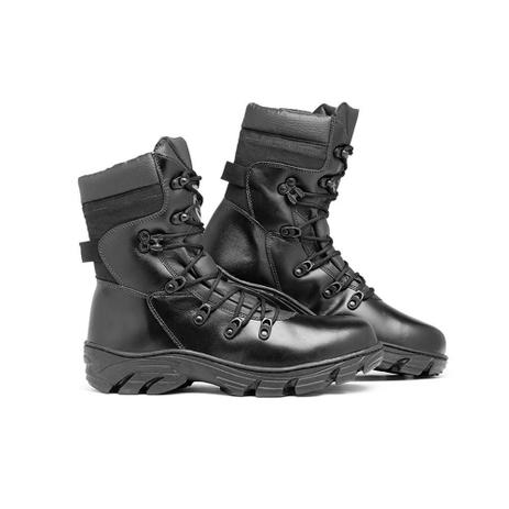 botas de couro motociclista masculina