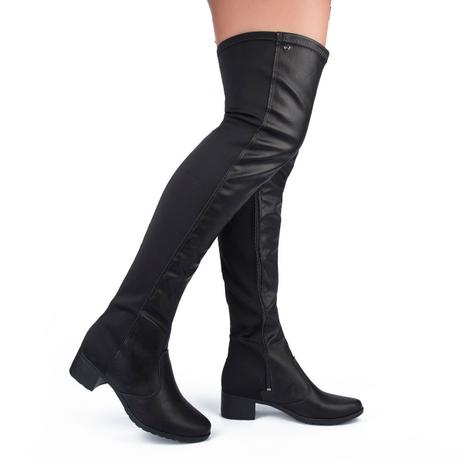 Bota Mississipi Over The Knee Preta Q6772 - Bota Feminina - Magazine Luiza