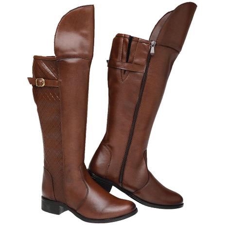 bota montaria feminina cano longo khaata