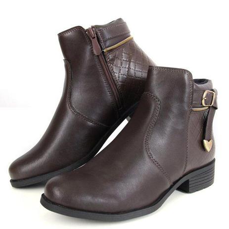 Bota Montaria Feminina Cano Curto Hype Em Sintetico Country - 600 Marrom - Bota Feminina - Magazine Luiza