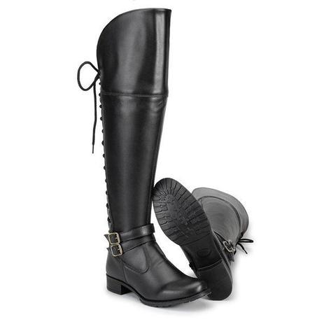 bota de amarrar feminina