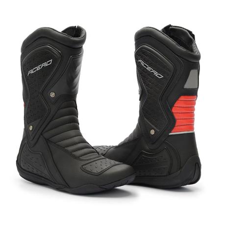 Bota Motociclista Acero Couro Coturno Speed Cano Alto Macio Menor preço em Bota Motociclista Acero Couro Coturno Speed Cano Alto Macio