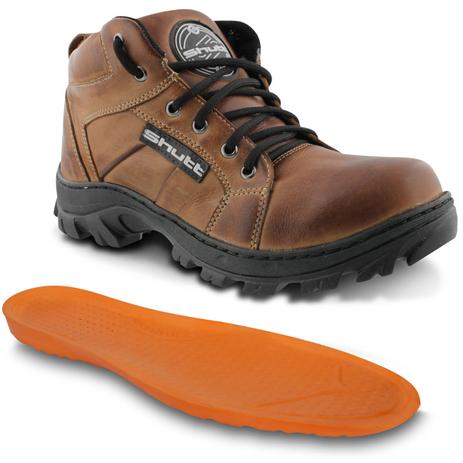 Bota Motociclista Coturno Casual Shutt Anatômica em Couro Legítimo Marrom Menor preço em Bota Motociclista Coturno Casual Shutt Anatômica em Couro Legítimo Marrom