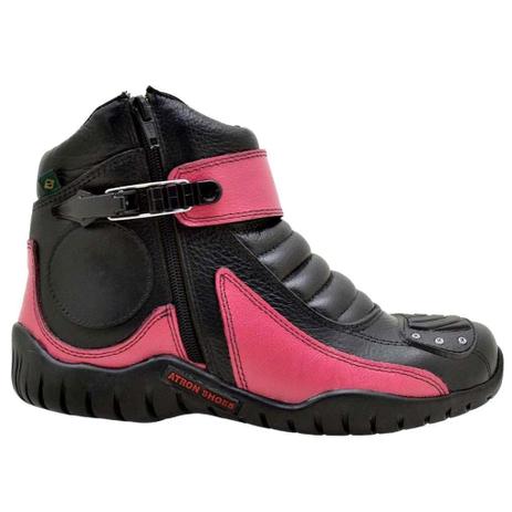 bota feminina de motociclista