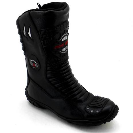 bota motociclista masculina cano alto