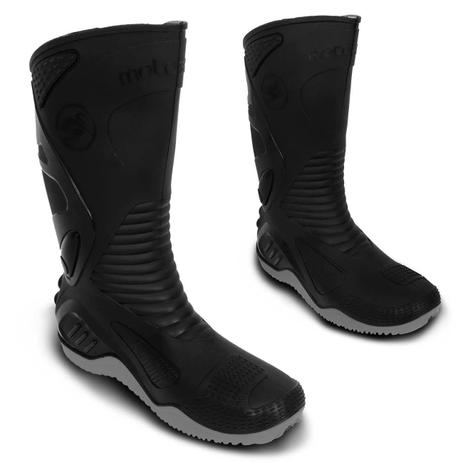 Bota Motociclista Motosafe Para Motoboy em PVC Impermeável Preta e Cinza Menor preço em Bota Motociclista Motosafe Para Motoboy em PVC Impermeável Preta e Cinza