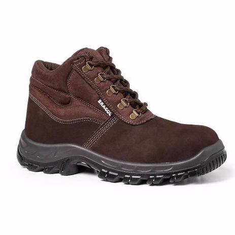 Bota Nobuck, Botina De Segurança Marrom - Bracol Menor preço em Bota Nobuck, Botina De Segurança Marrom - Bracol