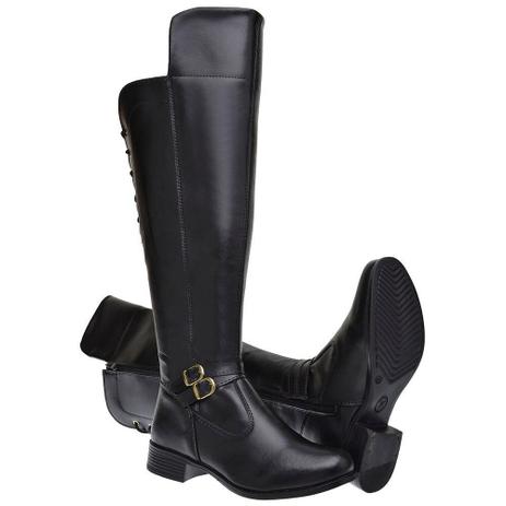 bota elegance cano longo preto