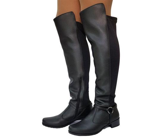 Bota Over The Knee Montaria com Elástico Preta Cód 385 - Dom amazona Menor preço em Bota Over The Knee Montaria com Elástico Preta Cód 385 - Dom amazona
