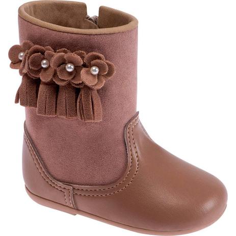Bota Pimpolho Menina - Cano Alto - Marrom - Bota Infantil - Magazine Luiza