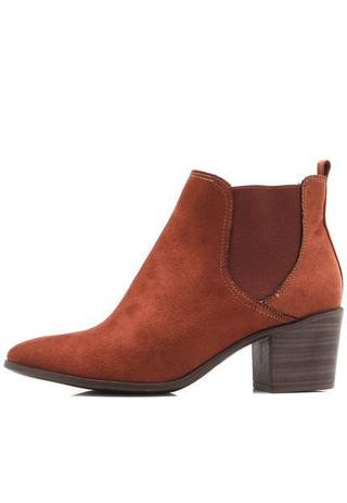 bota feminina camurça cano baixo