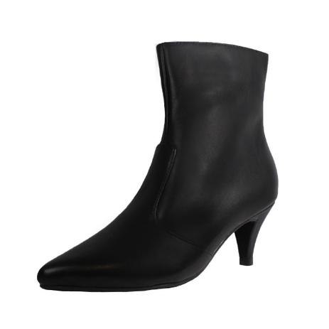 Bota Salto Baixo Fino Cano Curto Bico Fino Luiza Sobreira Preto Mod. 2075 -  Bota Feminina - Magazine Luiza