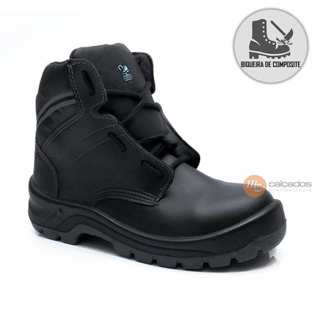Bota Segurança Couro Preto Marluvas 70B29 CPAP Bico Composite palmilha antiperfurante CA 34550 - Bota de Segurança - Magazine Luiza