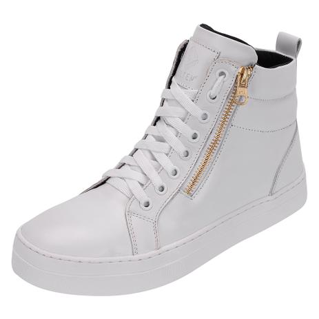 Bota Sneaker Feminina Couro Treino Cano Médio Selten Branco Menor preço em Bota Sneaker Feminina Couro Treino Cano Médio Selten Branco