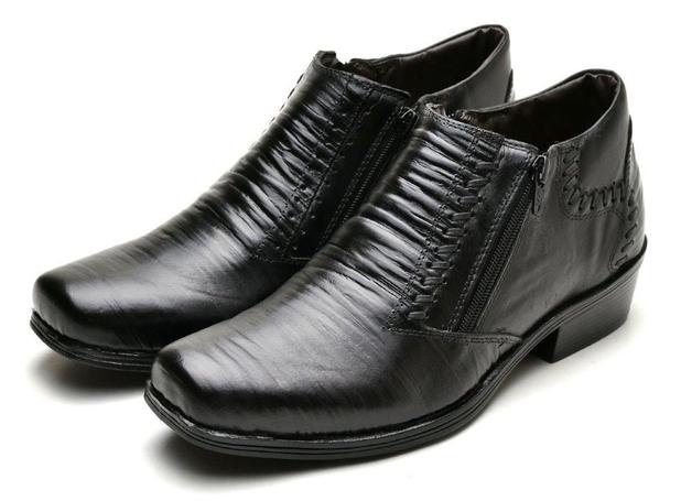 bota social masculina com ziper