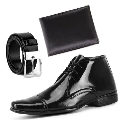 bota masculina verniz