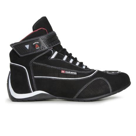 Bota Tênis Motociclista Refletivo Atron Shoes 310 Cano Alto Preto Menor preço em Bota Tênis Motociclista Refletivo Atron Shoes 310 Cano Alto Preto
