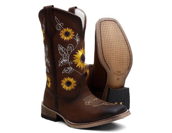 bota texana cano alto