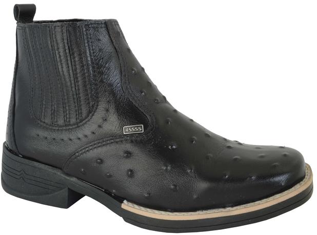 bota texana de couro