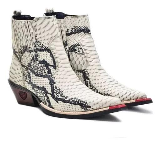 bota country masculina vermelha